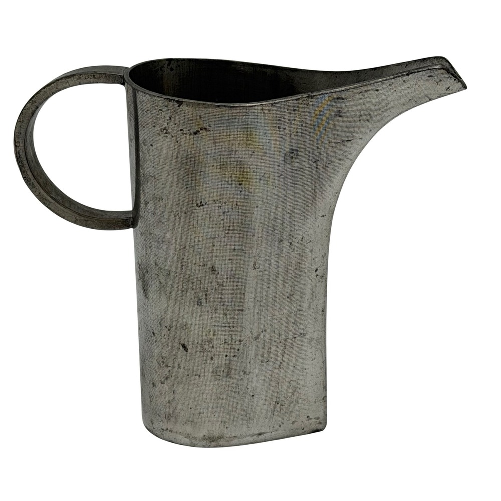 Vtg Pewter Modernist Creamer Bernard Chaudron? Etain Fin De Val-David 4in MCM